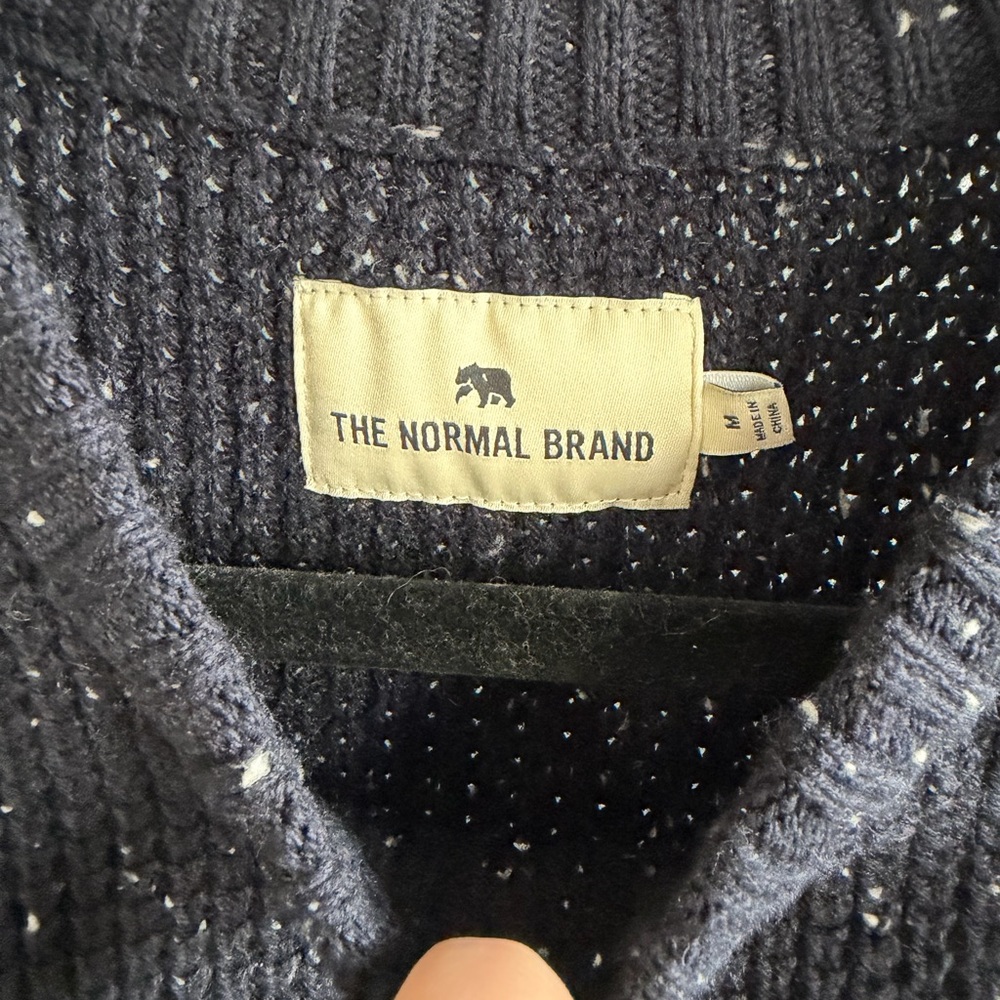 NWOT The Normal Brand Seawool Nep Crew Navy. Size M. Never worn. - Picture 10 of 10